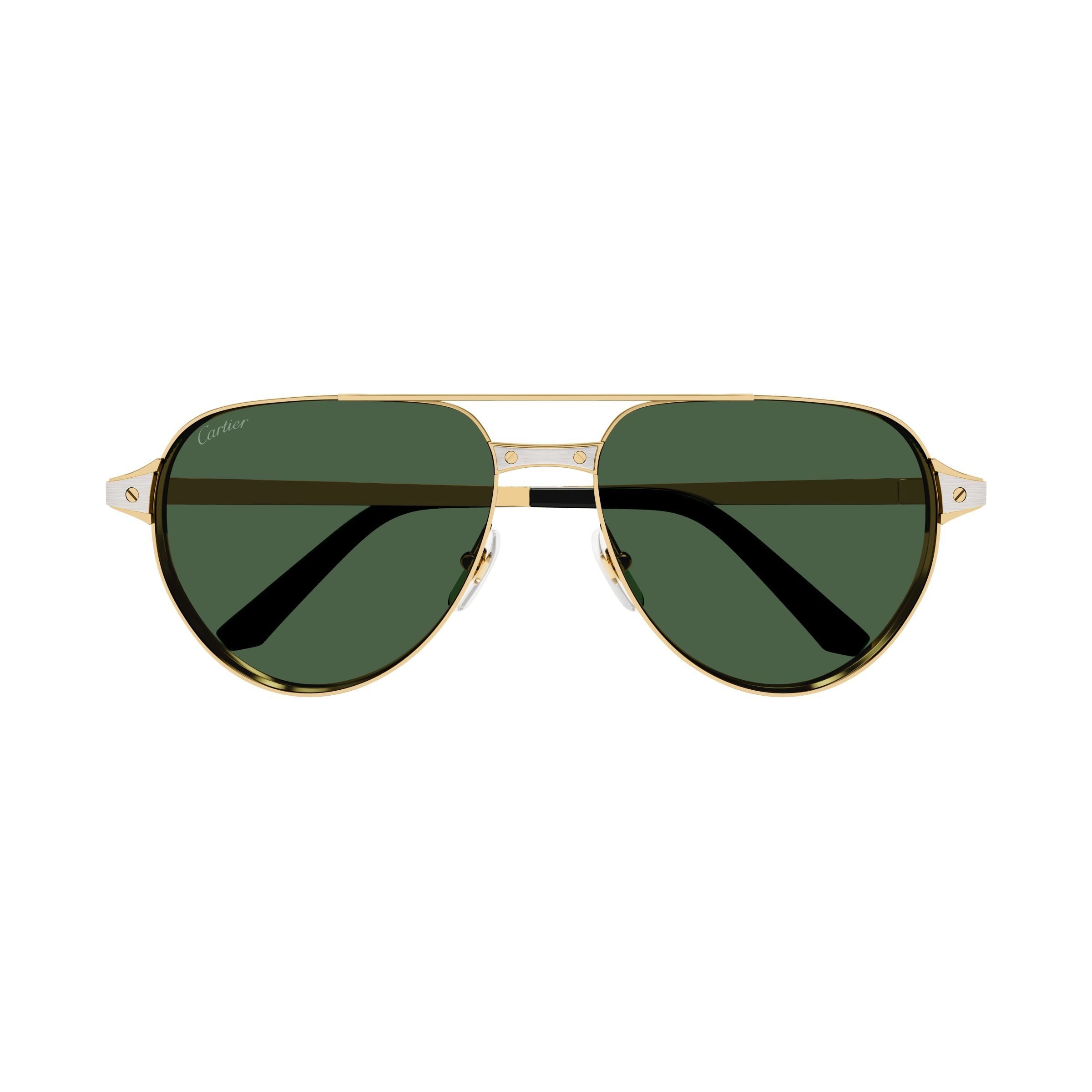 Cartier Sunglasses Gold Frame with Green Lenses for Men CT0425S