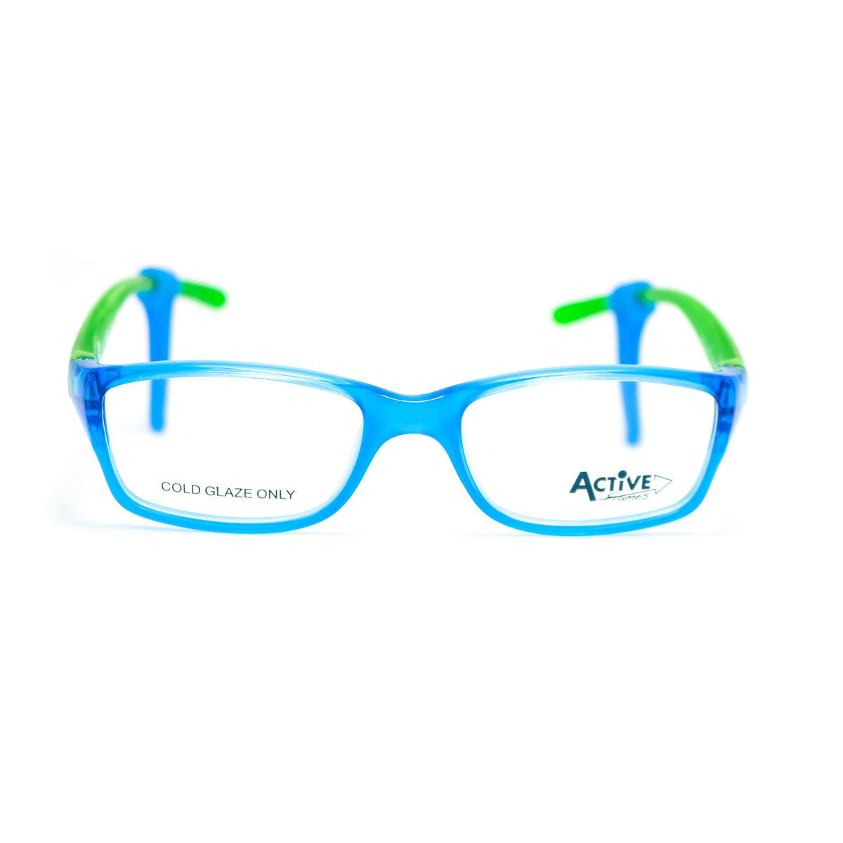 15772 Rectangle Eyeglasses Light blue green - size  44