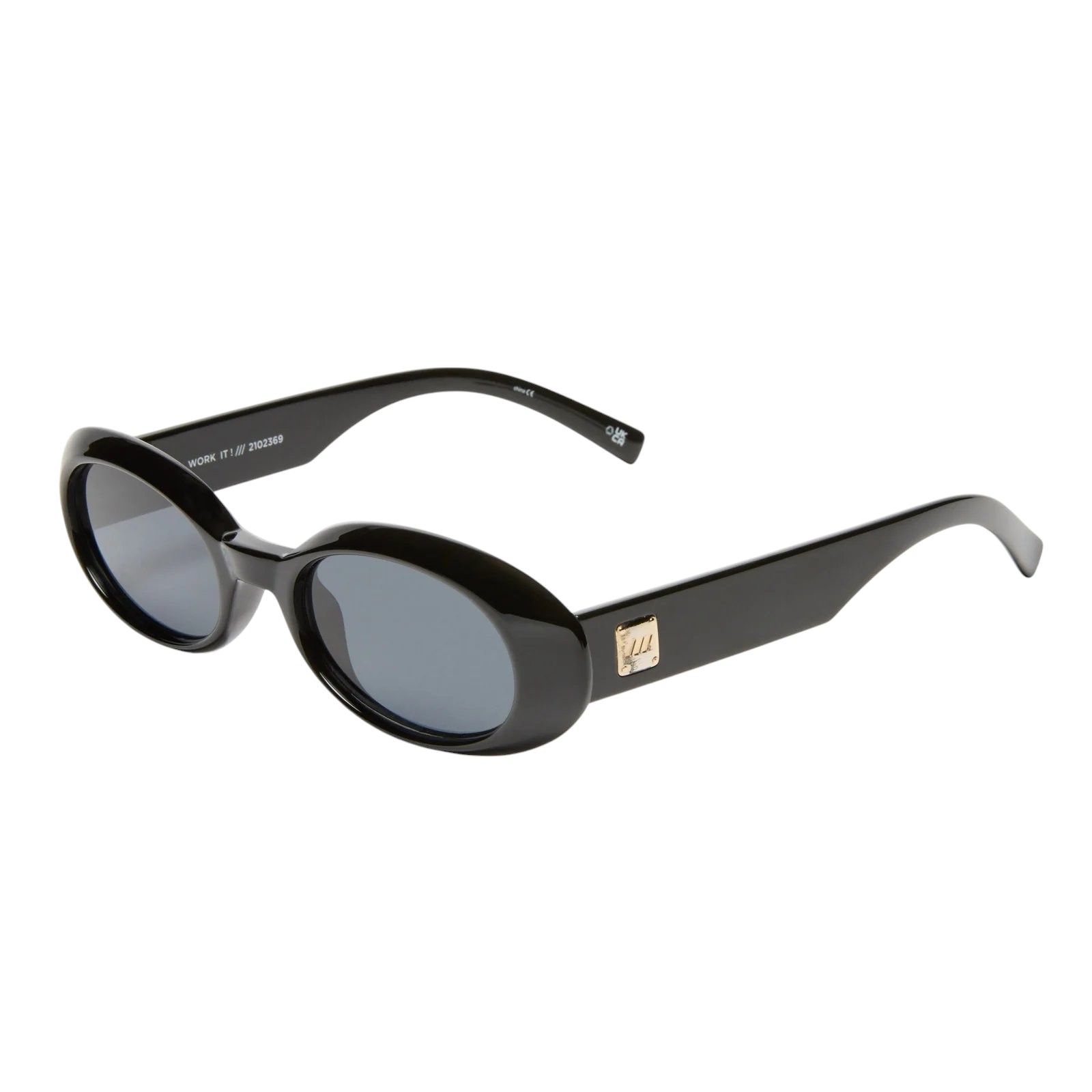 WORK IT BLACK Oval Sunglass  - size 53