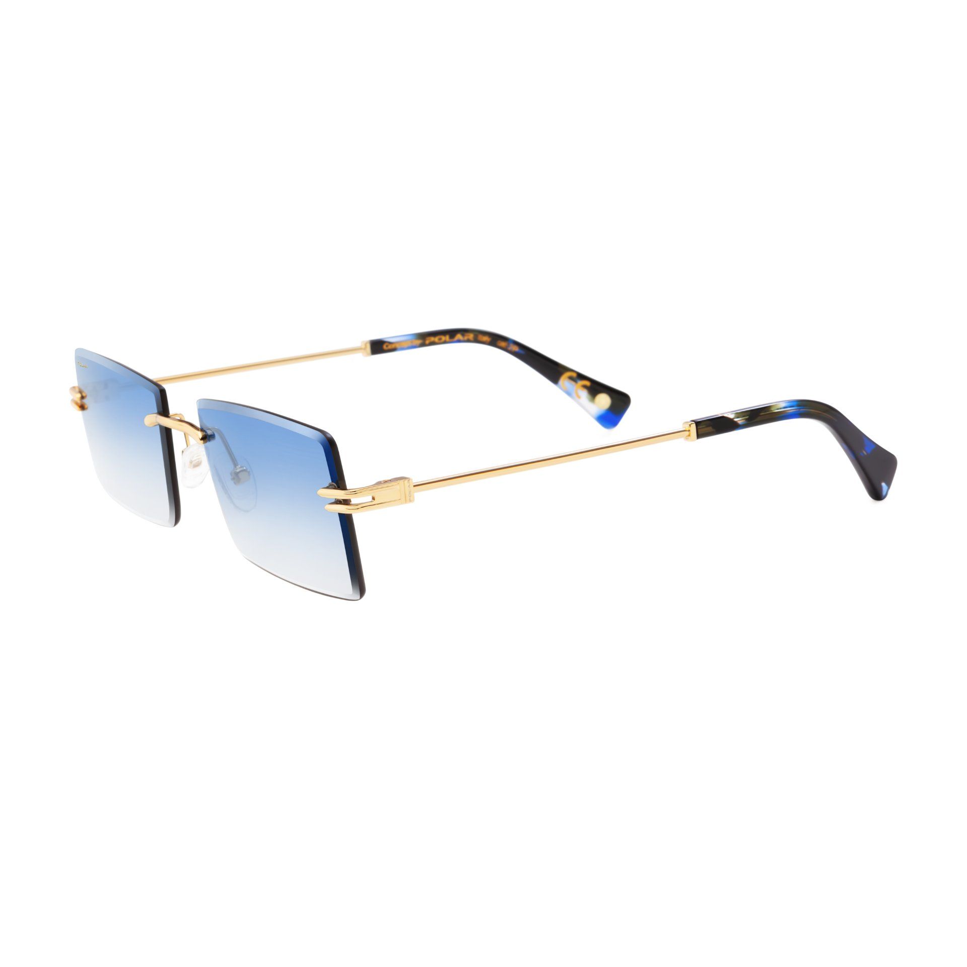 GOLD6001  02 Q Rectangle Sunglass - size 57